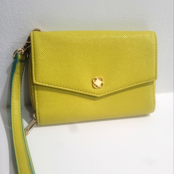 Miche Wristlet Wallet Lime Green & Teal Like New Condition - Picture 1 of 9